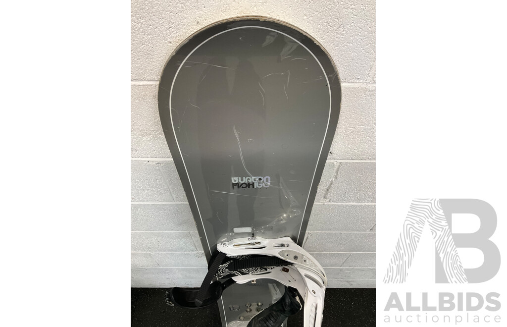 BURTON FISH 2009 Limited 160cm Snowboard and BURTON Wheelie Board Bag - Lot of 2