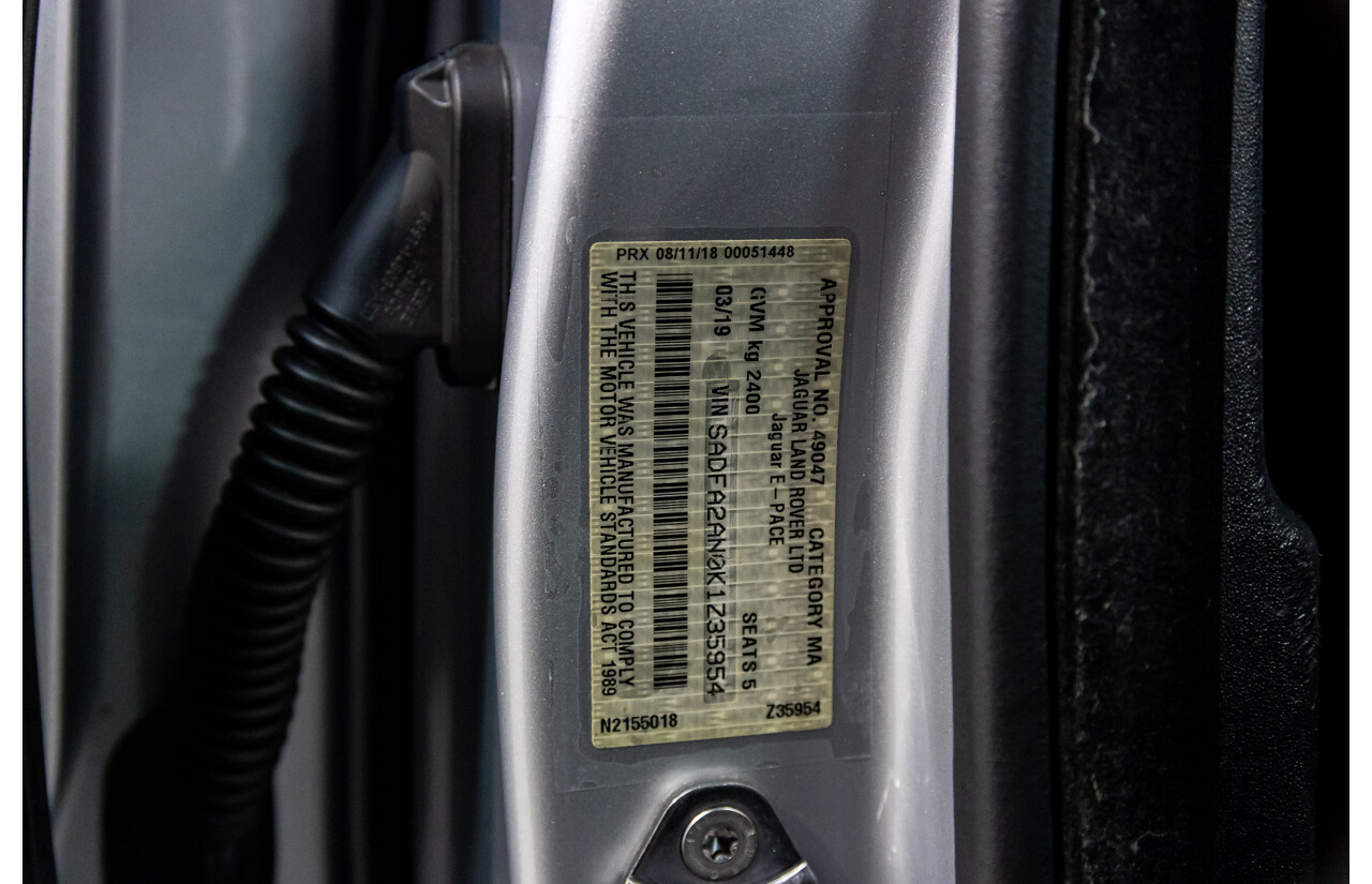 3/2018 Jaguar E-Pace D180 R-Dynamic SE (132kW) (AWD) X540 MY19 4d Wagon Indus Silver Metallic Turbo Diesel 2.0L