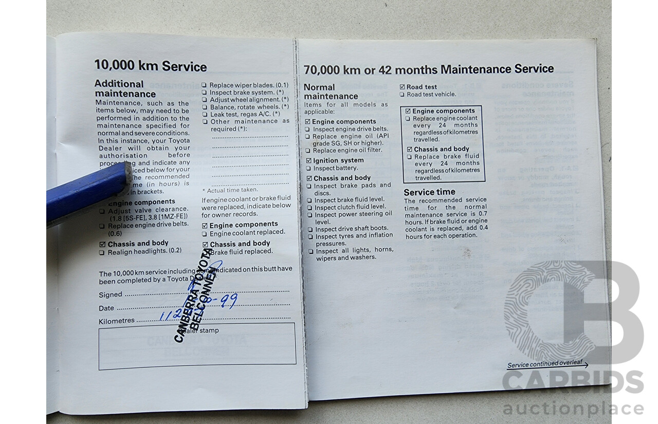 12/1998 Toyota Camry CSi SXV20R 4d Sedan Silver 2.2L