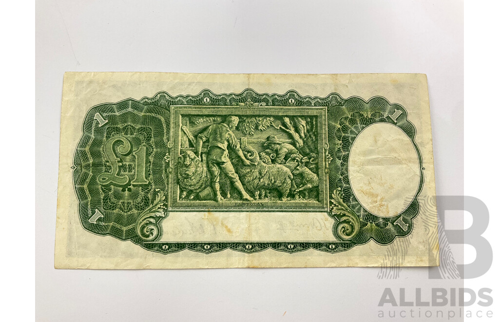 Australian 1942 Atmitage McFarlane One Pound Note R30 J3 628259
