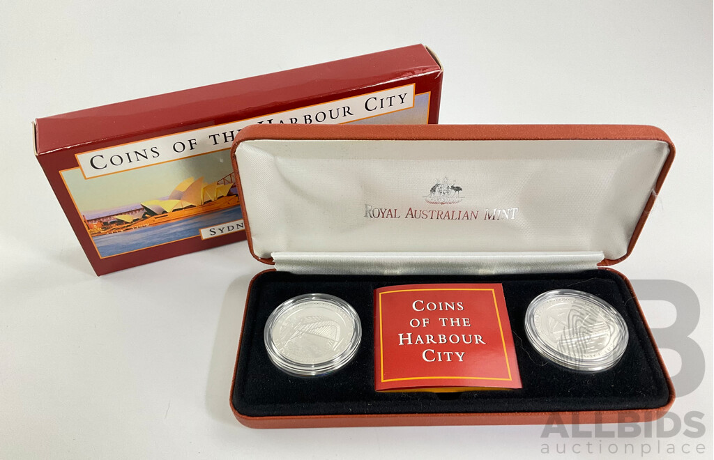 Australian 1997 ‘Coins of the Harbour City’ Silver $10 Coins