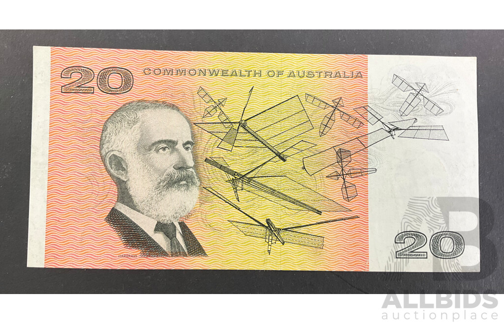 Australian 1967 Coombs Randall $20 A/UNC Note XBR 685850 R402