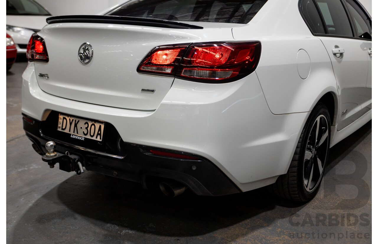 10/2016 Holden Commodore SV6 BLACK EDITION RWD VFII MY16 4D Sedan Heron White 3.6L