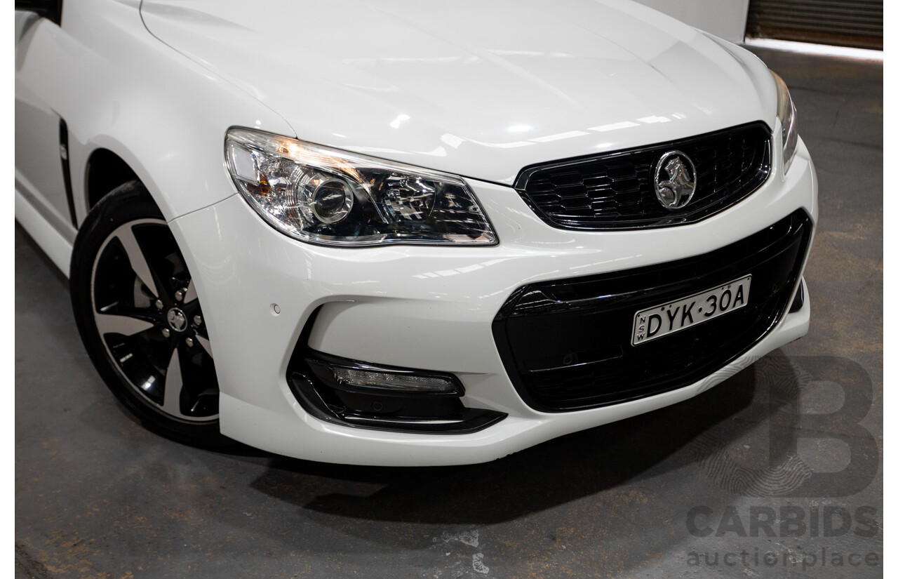10/2016 Holden Commodore SV6 BLACK EDITION RWD VFII MY16 4D Sedan Heron White 3.6L