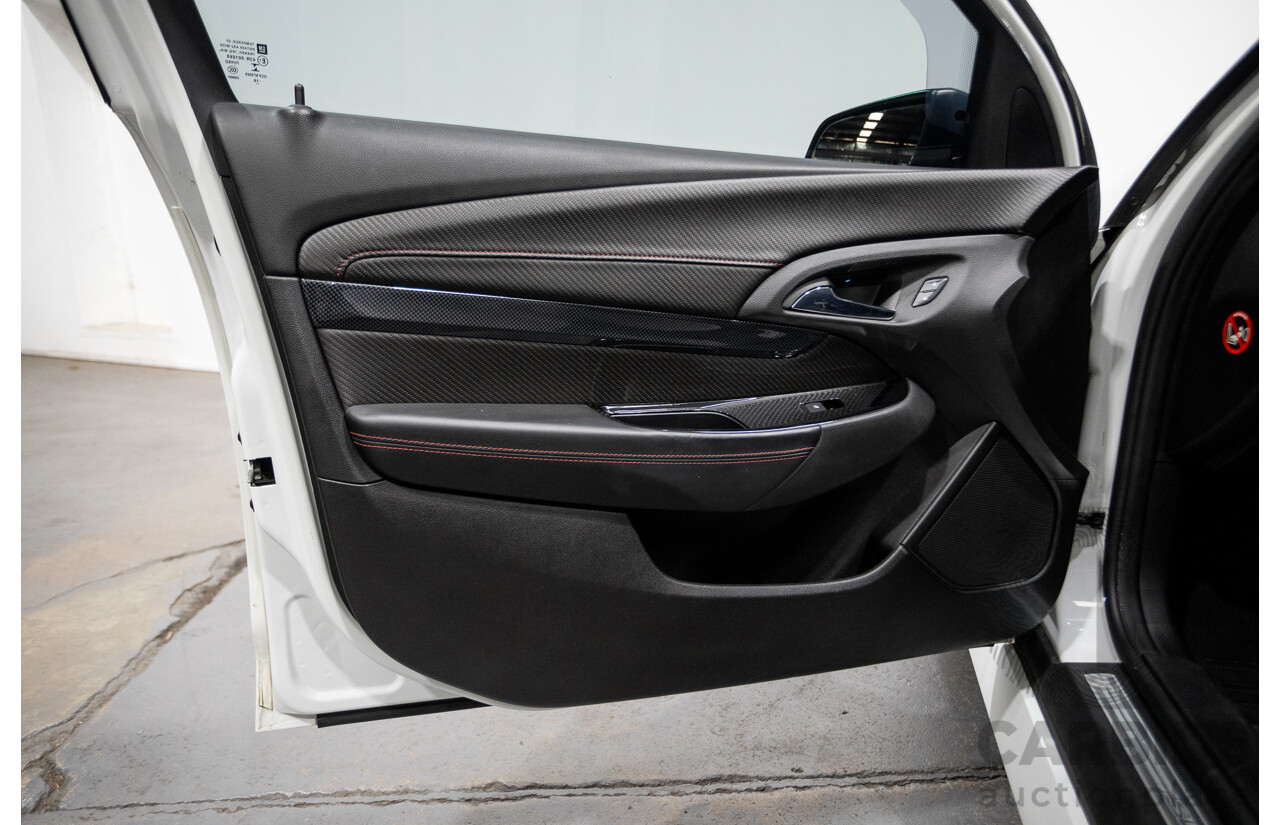 10/2016 Holden Commodore SV6 BLACK EDITION RWD VFII MY16 4D Sedan Heron White 3.6L