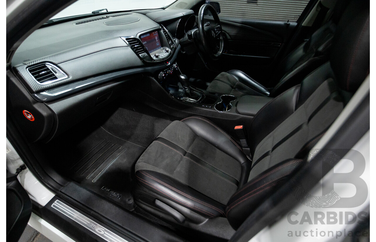 10/2016 Holden Commodore SV6 BLACK EDITION RWD VFII MY16 4D Sedan Heron White 3.6L