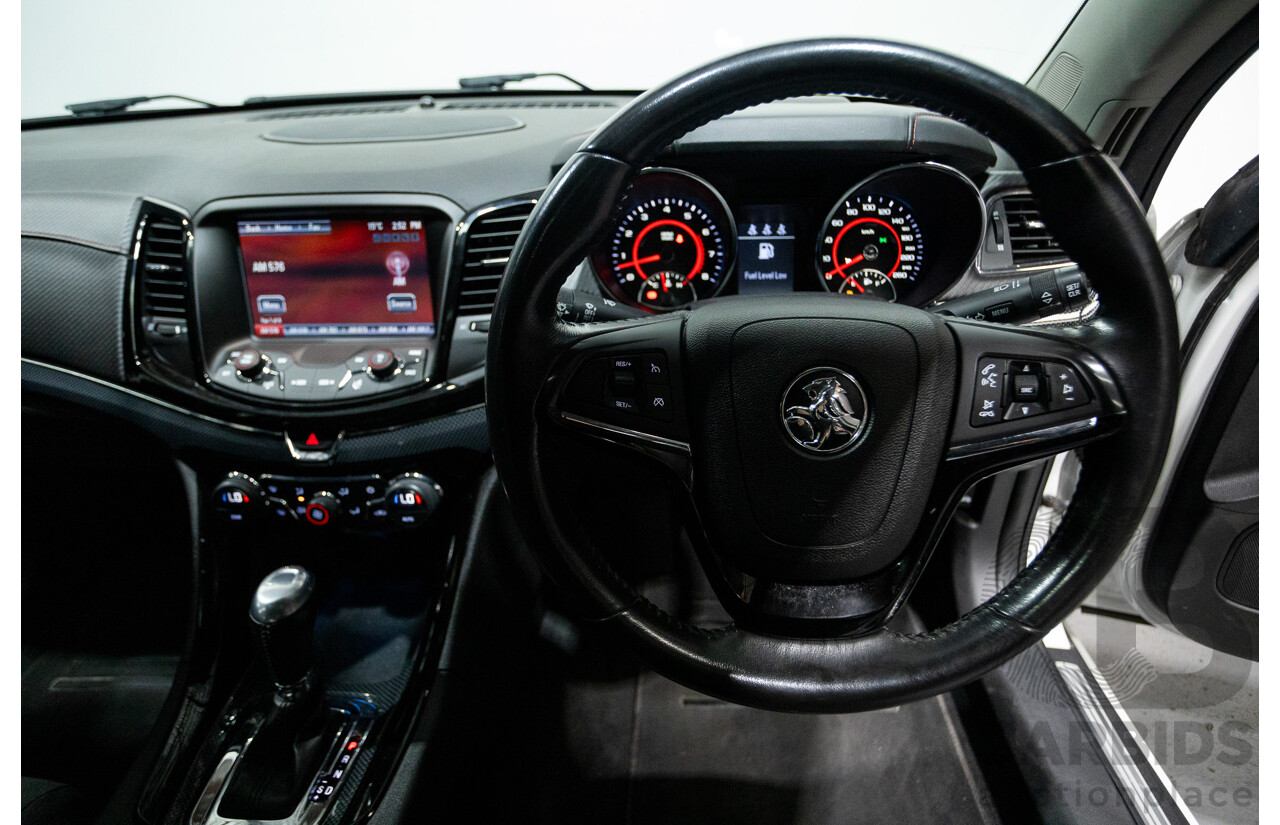 10/2016 Holden Commodore SV6 BLACK EDITION RWD VFII MY16 4D Sedan Heron White 3.6L