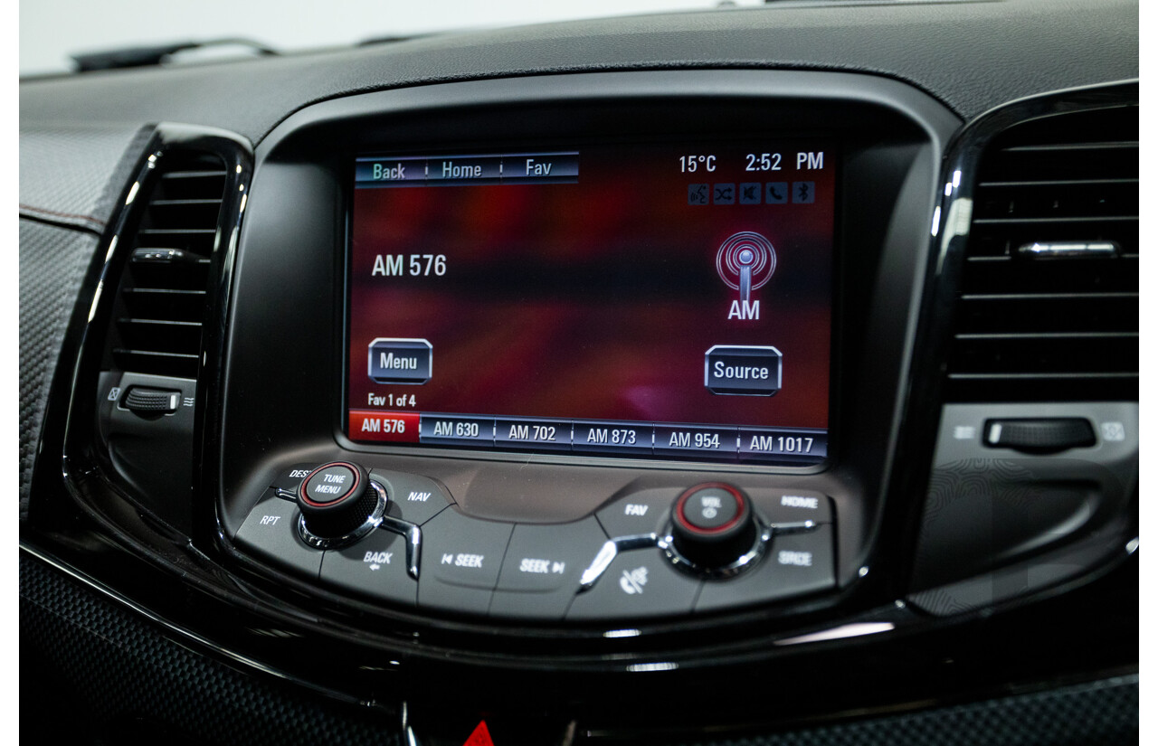 10/2016 Holden Commodore SV6 BLACK EDITION RWD VFII MY16 4D Sedan Heron White 3.6L