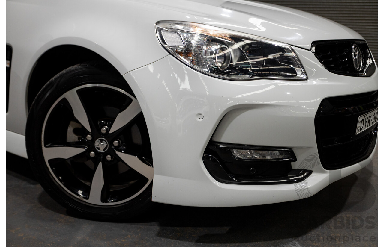 10/2016 Holden Commodore SV6 BLACK EDITION RWD VFII MY16 4D Sedan Heron White 3.6L