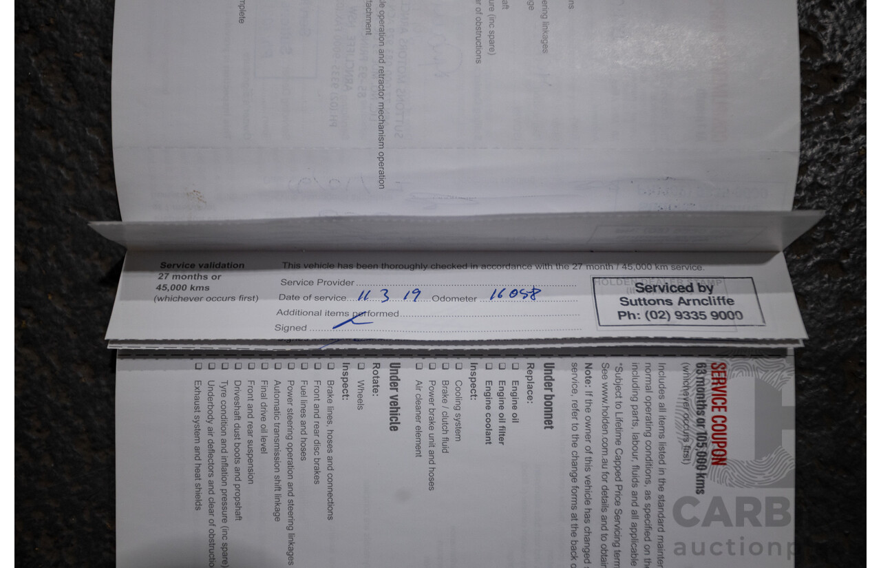 10/2016 Holden Commodore SV6 BLACK EDITION RWD VFII MY16 4D Sedan Heron White 3.6L