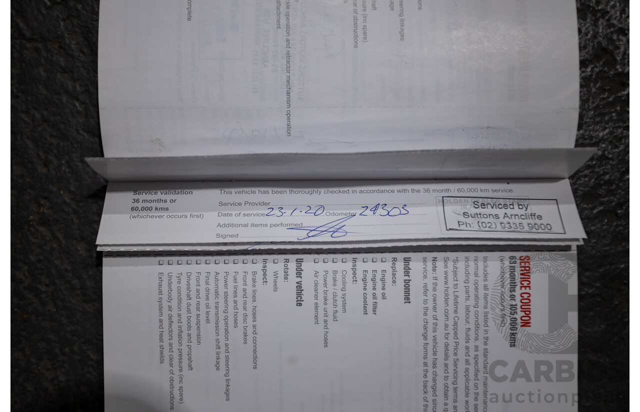 10/2016 Holden Commodore SV6 BLACK EDITION RWD VFII MY16 4D Sedan Heron White 3.6L