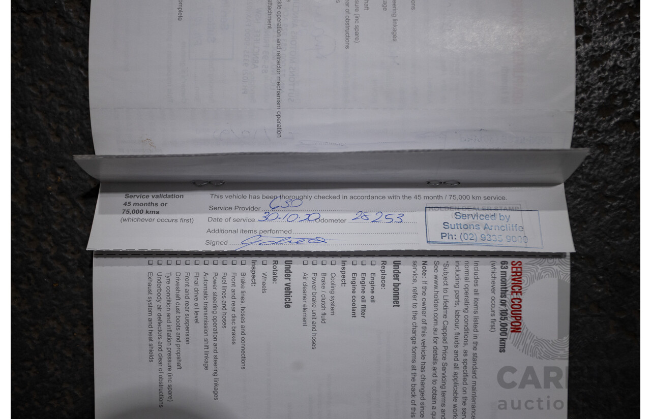 10/2016 Holden Commodore SV6 BLACK EDITION RWD VFII MY16 4D Sedan Heron White 3.6L