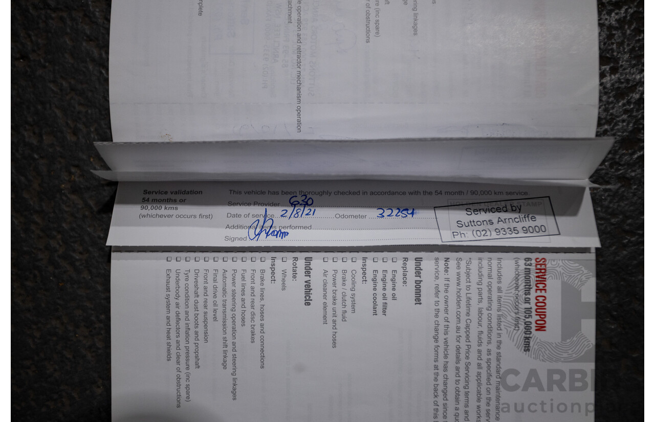 10/2016 Holden Commodore SV6 BLACK EDITION RWD VFII MY16 4D Sedan Heron White 3.6L