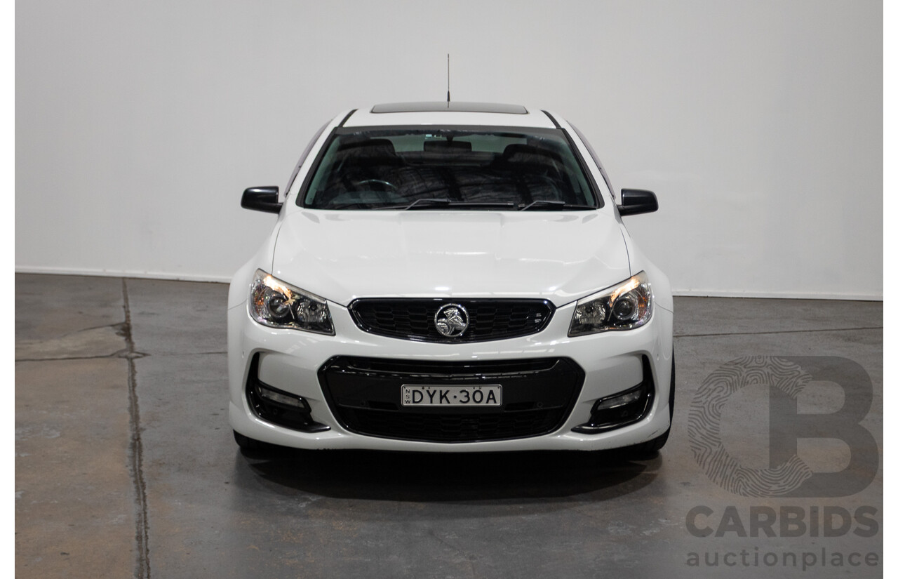 10/2016 Holden Commodore SV6 BLACK EDITION RWD VFII MY16 4D Sedan Heron White 3.6L