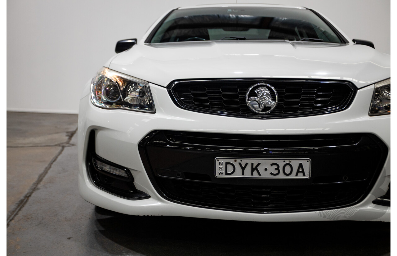 10/2016 Holden Commodore SV6 BLACK EDITION RWD VFII MY16 4D Sedan Heron White 3.6L