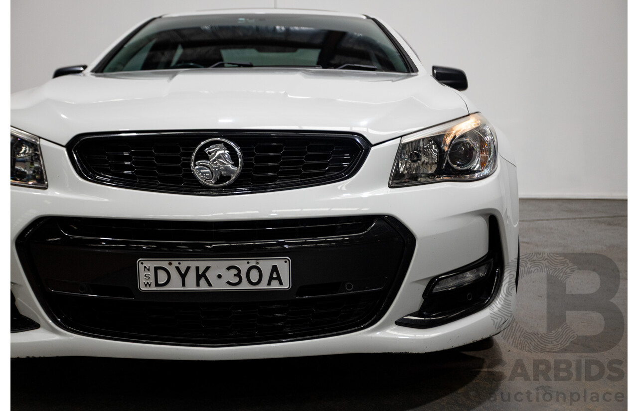 10/2016 Holden Commodore SV6 BLACK EDITION RWD VFII MY16 4D Sedan Heron White 3.6L