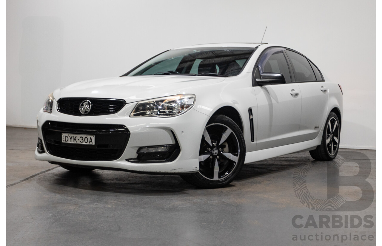 10/2016 Holden Commodore SV6 BLACK EDITION RWD VFII MY16 4D Sedan Heron White 3.6L