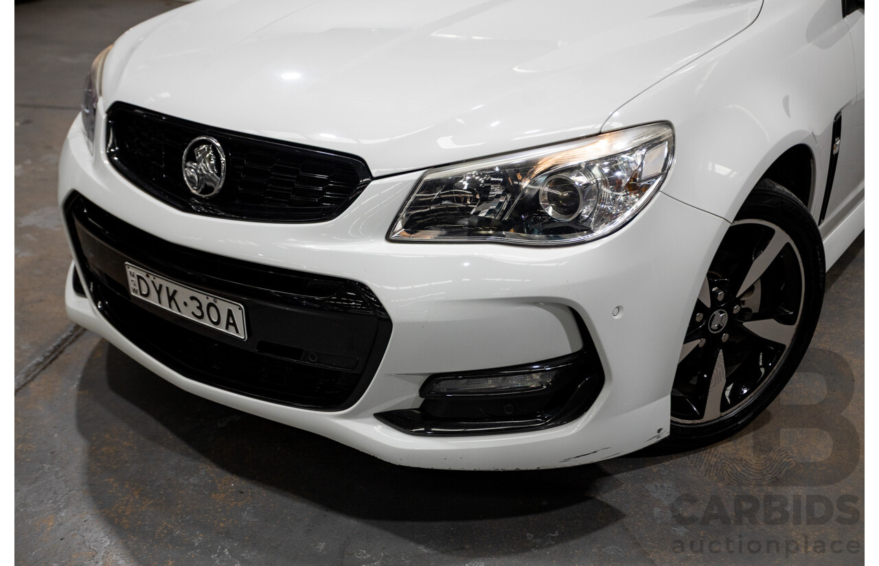 10/2016 Holden Commodore SV6 BLACK EDITION RWD VFII MY16 4D Sedan Heron White 3.6L