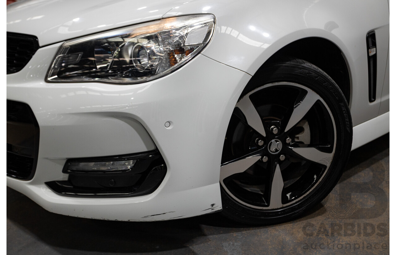 10/2016 Holden Commodore SV6 BLACK EDITION RWD VFII MY16 4D Sedan Heron White 3.6L