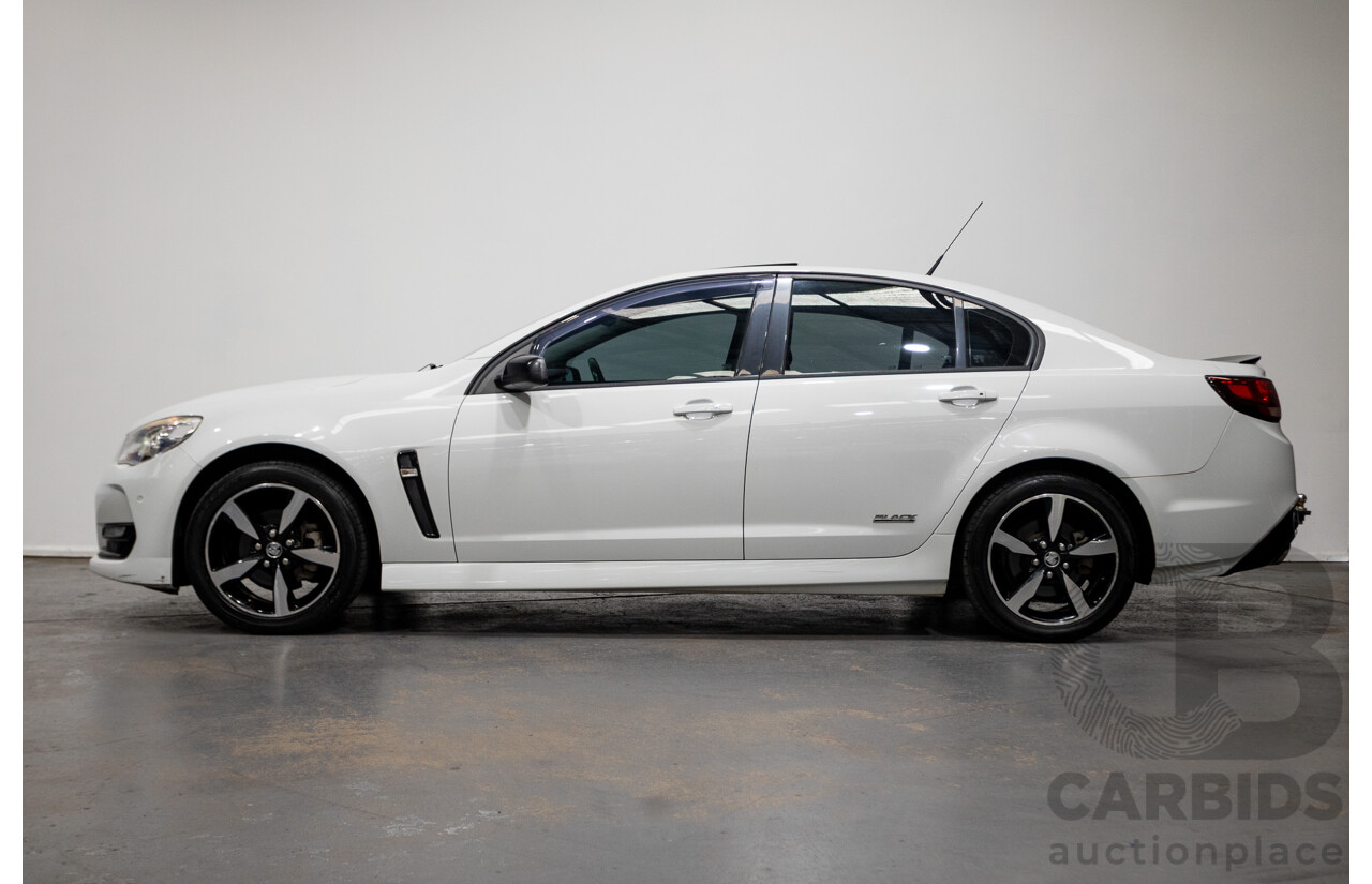 10/2016 Holden Commodore SV6 BLACK EDITION RWD VFII MY16 4D Sedan Heron White 3.6L