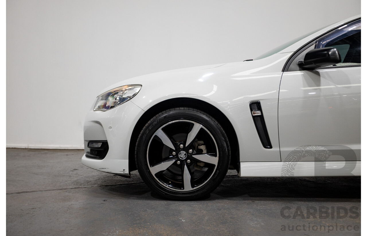 10/2016 Holden Commodore SV6 BLACK EDITION RWD VFII MY16 4D Sedan Heron White 3.6L