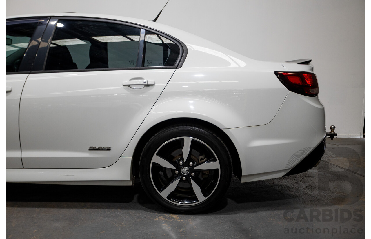 10/2016 Holden Commodore SV6 BLACK EDITION RWD VFII MY16 4D Sedan Heron White 3.6L