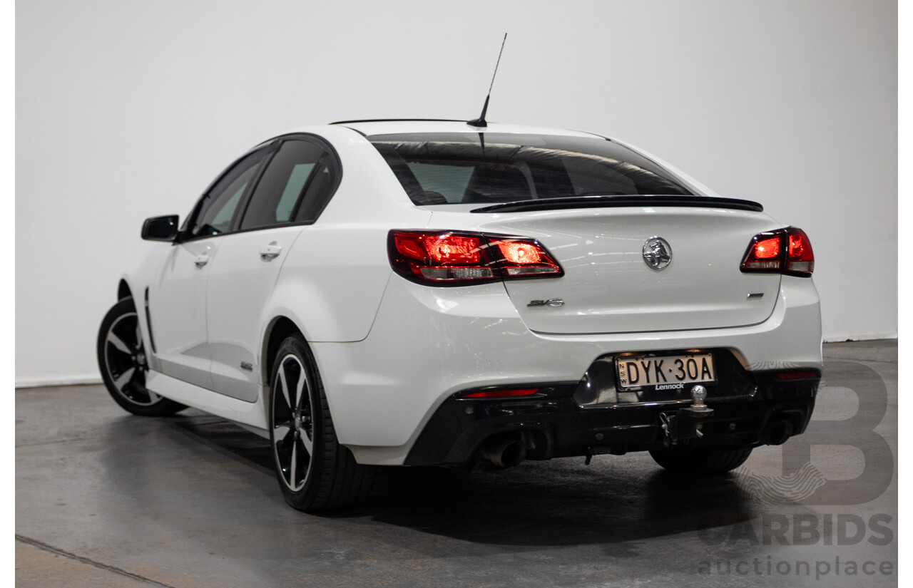 10/2016 Holden Commodore SV6 BLACK EDITION RWD VFII MY16 4D Sedan Heron White 3.6L