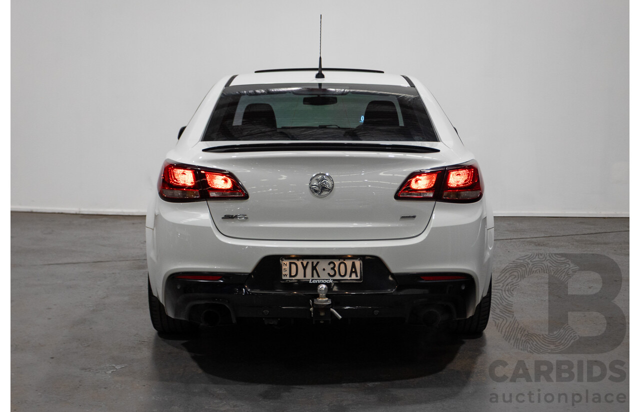 10/2016 Holden Commodore SV6 BLACK EDITION RWD VFII MY16 4D Sedan Heron White 3.6L