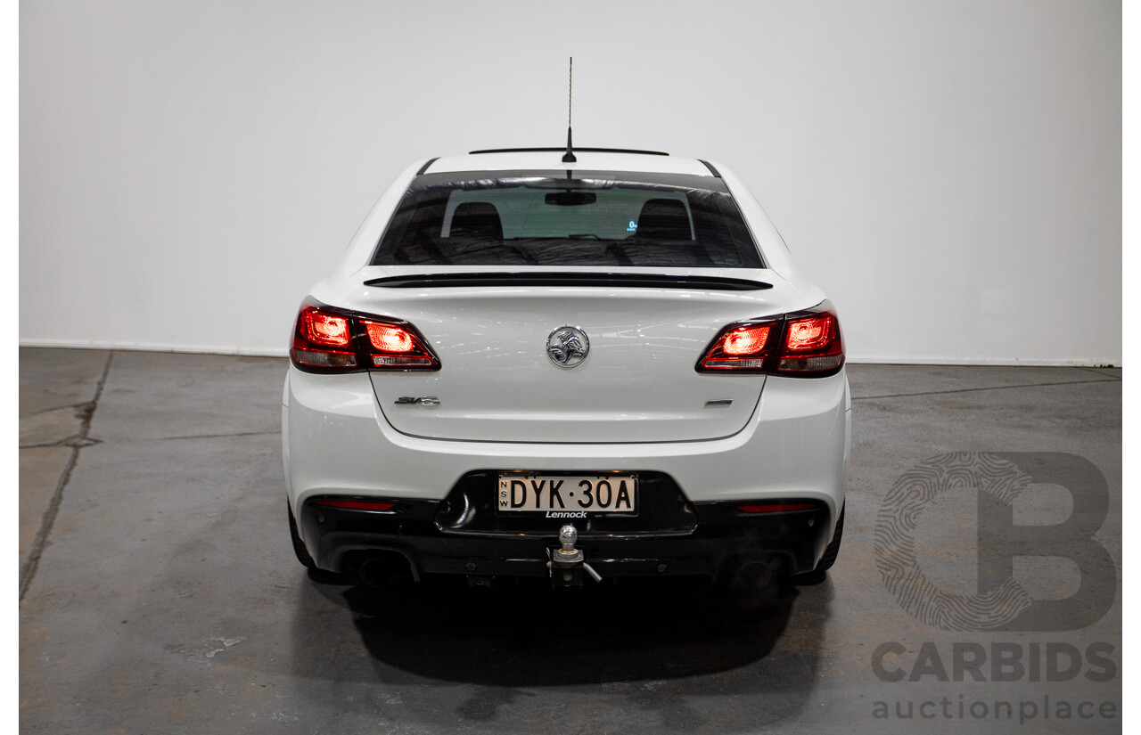 10/2016 Holden Commodore SV6 BLACK EDITION RWD VFII MY16 4D Sedan Heron White 3.6L