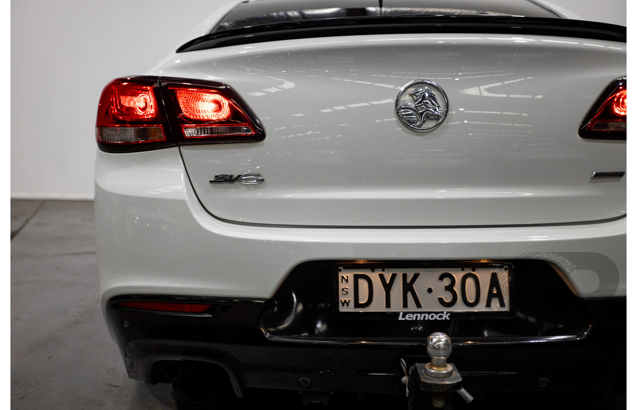 10/2016 Holden Commodore SV6 BLACK EDITION RWD VFII MY16 4D Sedan Heron White 3.6L