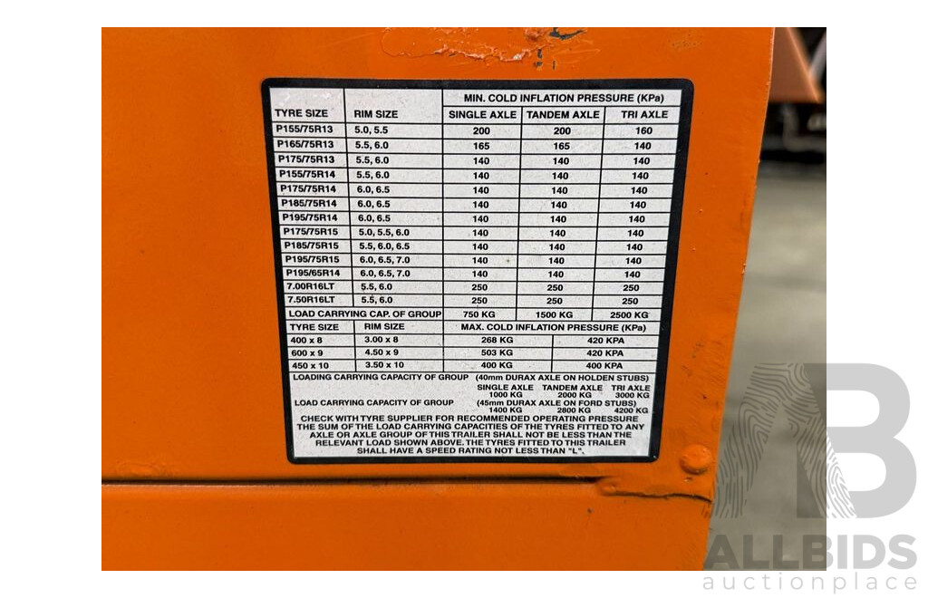 5/2006 Better Trailers 6 x 4 Tradesman Goods Trailer