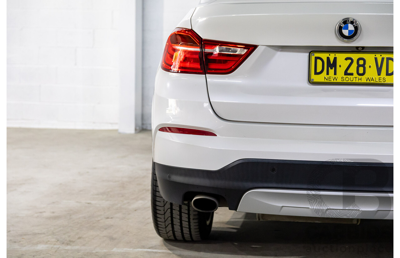 1/2015 BMW X4 Xdrive 20d (AWD) F26 MY15 5d Coupe Mineral White Metallic Turbo Diesel 2.0L