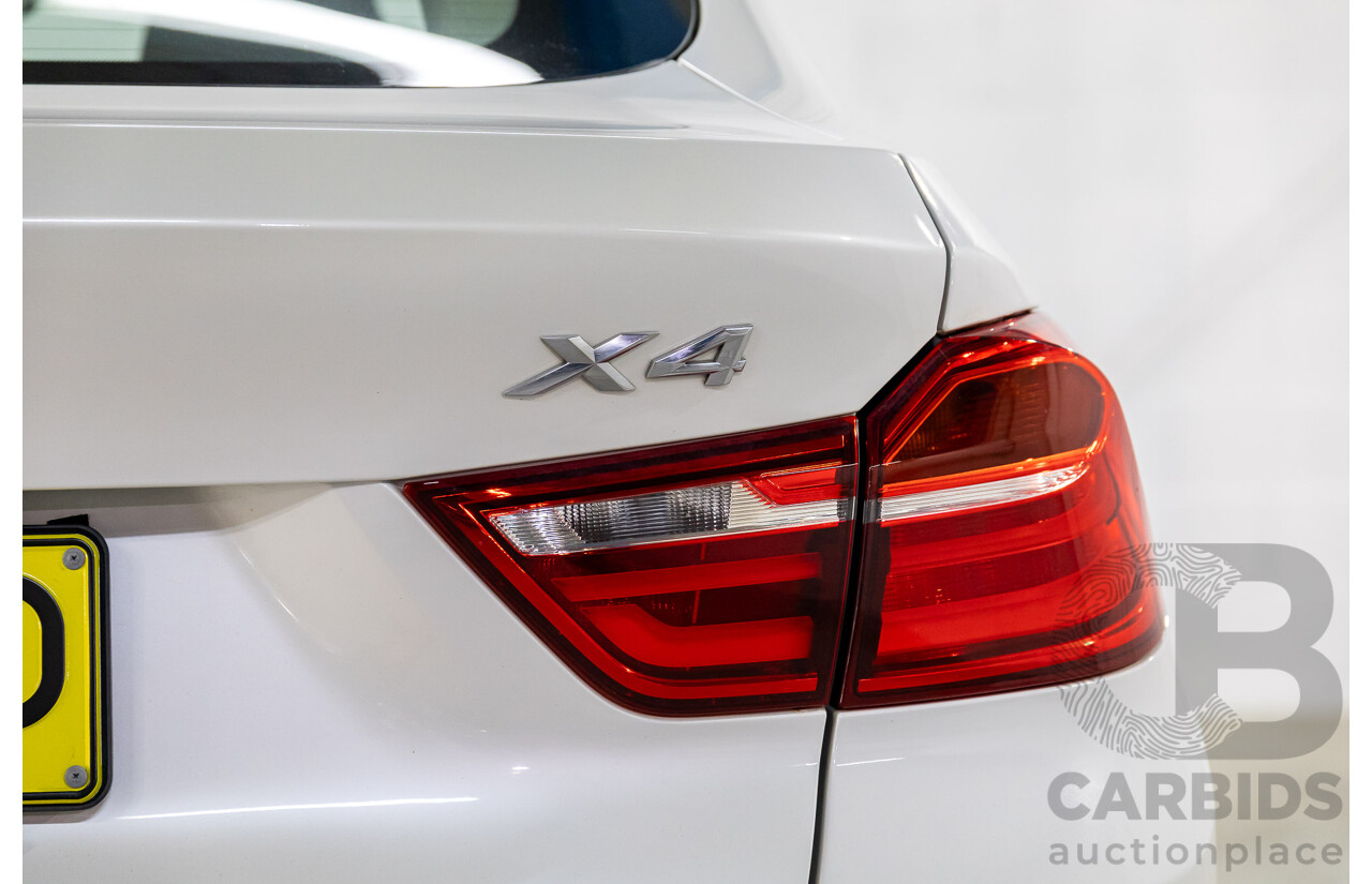 1/2015 BMW X4 Xdrive 20d (AWD) F26 MY15 5d Coupe Mineral White Metallic Turbo Diesel 2.0L
