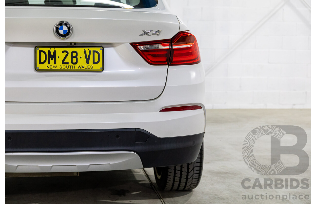 1/2015 BMW X4 Xdrive 20d (AWD) F26 MY15 5d Coupe Mineral White Metallic Turbo Diesel 2.0L