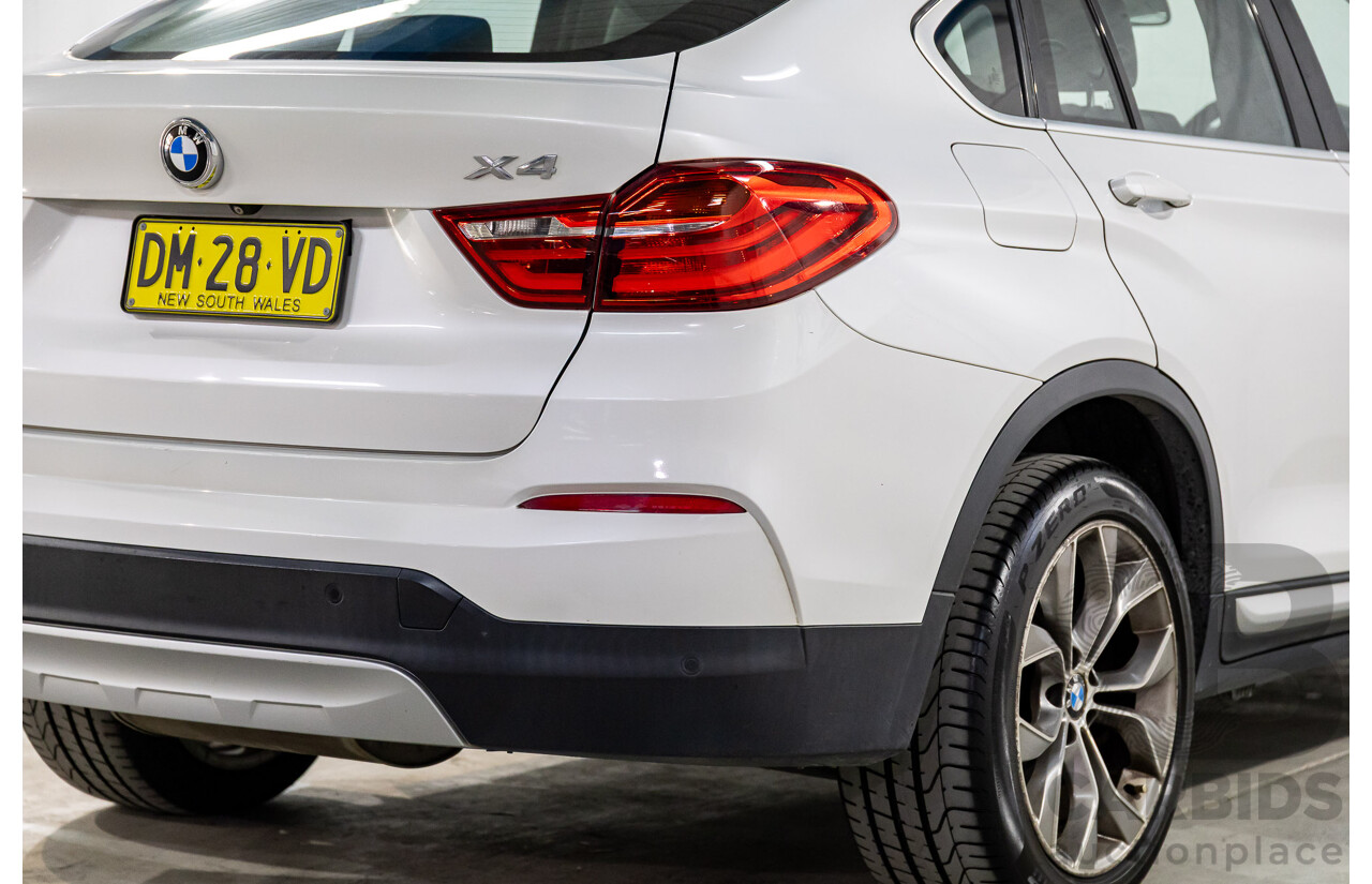 1/2015 BMW X4 Xdrive 20d (AWD) F26 MY15 5d Coupe Mineral White Metallic Turbo Diesel 2.0L