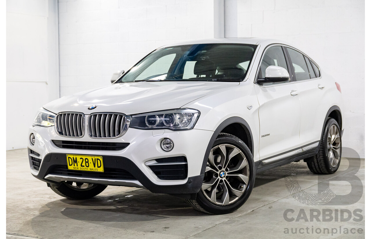 1/2015 BMW X4 Xdrive 20d (AWD) F26 MY15 5d Coupe Mineral White Metallic Turbo Diesel 2.0L