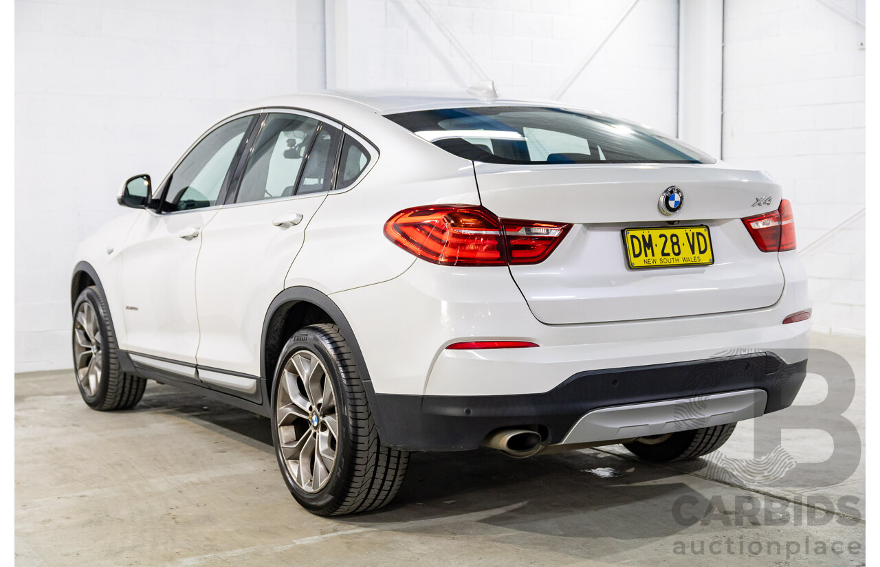 1/2015 BMW X4 Xdrive 20d (AWD) F26 MY15 5d Coupe Mineral White Metallic Turbo Diesel 2.0L