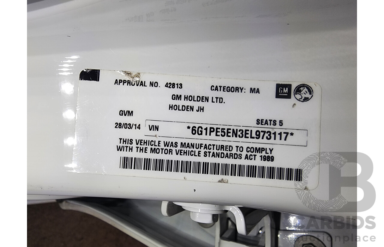 3/2014 Holden Cruze SRi JH MY14 4d Sedan White 1.6L