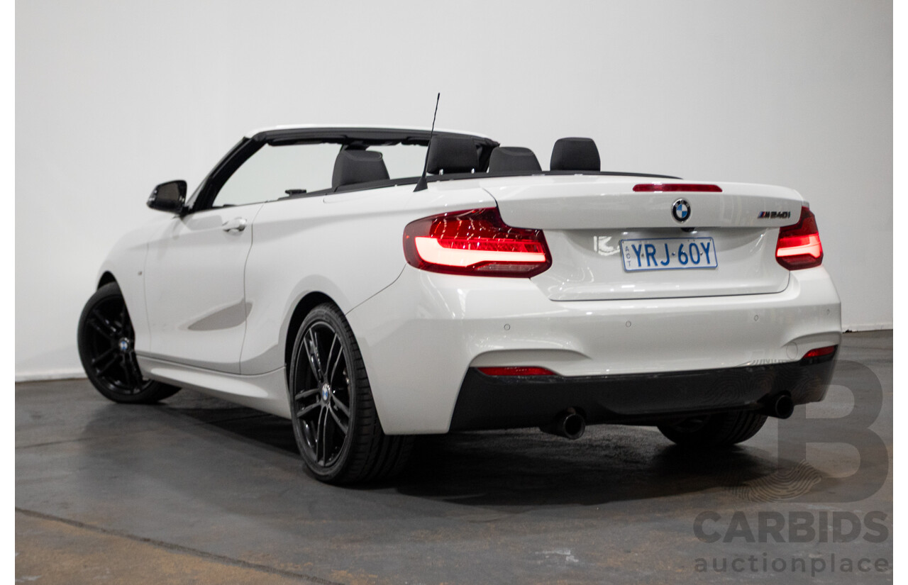 05/2019 BMW M240i F23 MY18 2D Convertible Alpine White Turbo 3.0L