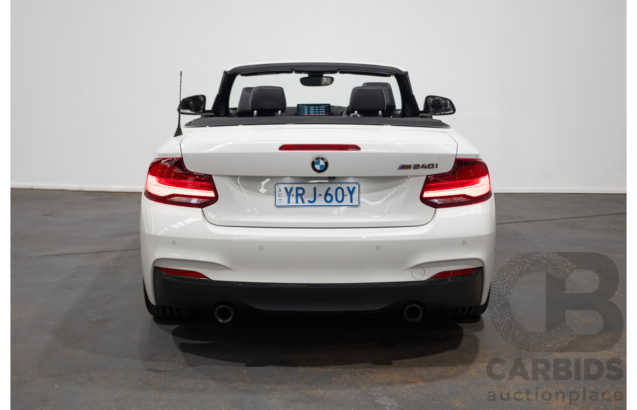 05/2019 BMW M240i F23 MY18 2D Convertible Alpine White Turbo 3.0L