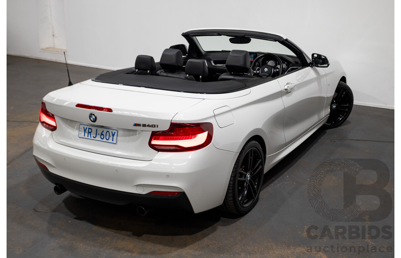 05/2019 BMW M240i F23 MY18 2D Convertible Alpine White Turbo 3.0L
