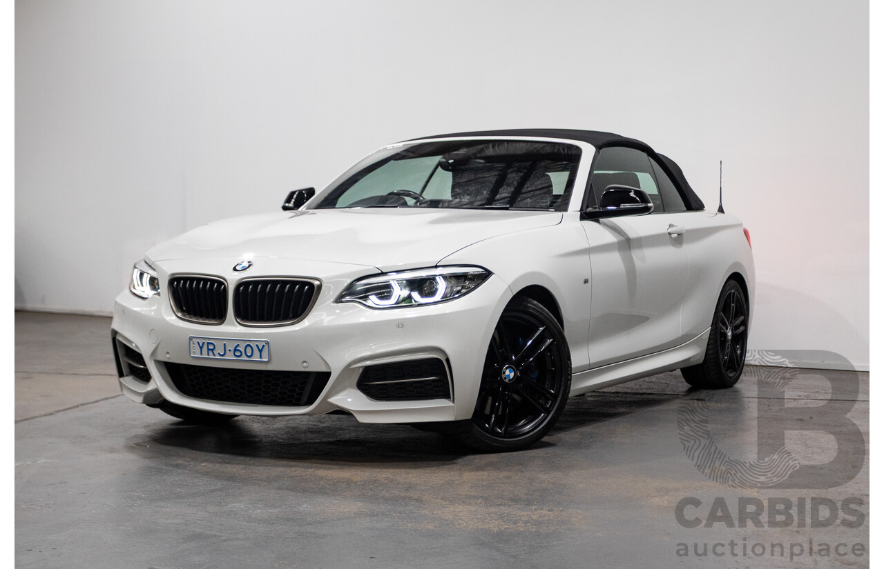 05/2019 BMW M240i F23 MY18 2D Convertible Alpine White Turbo 3.0L