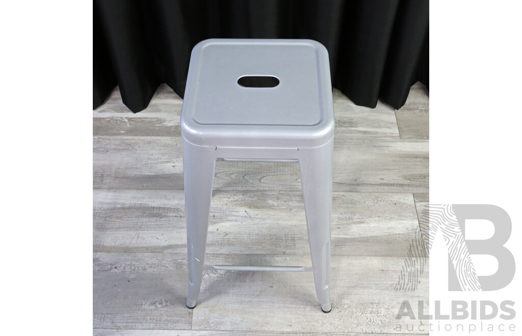 Pair of Tolix Style Bar Stools