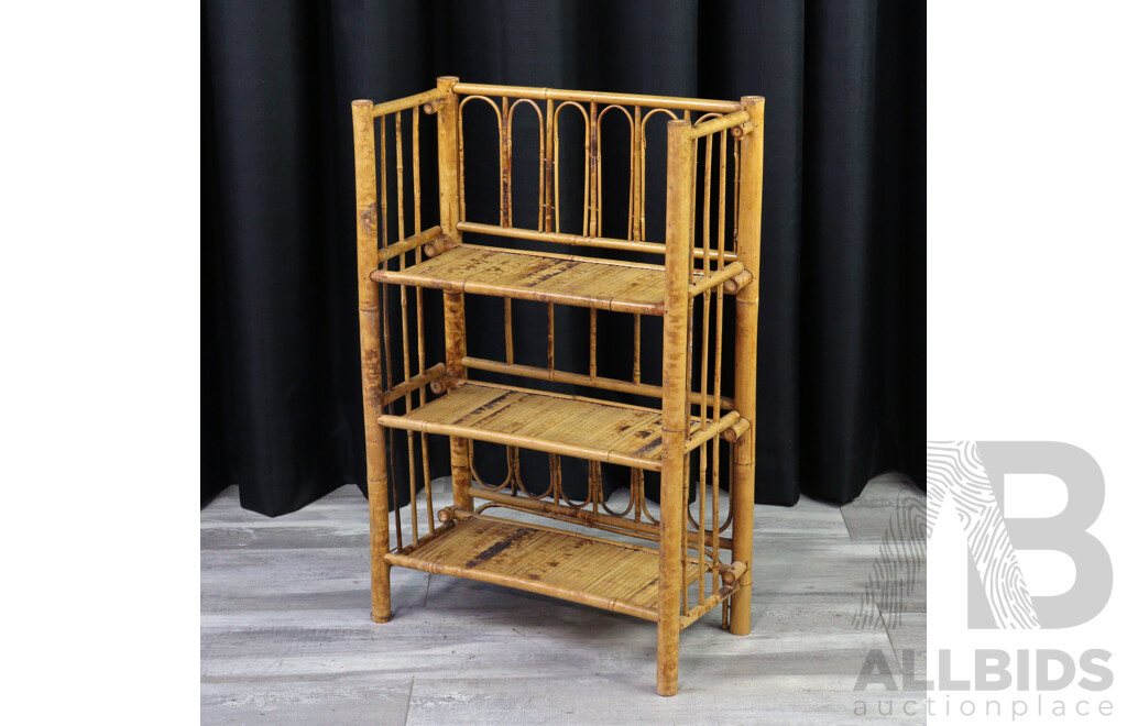 Vintage Cane Open Shelf