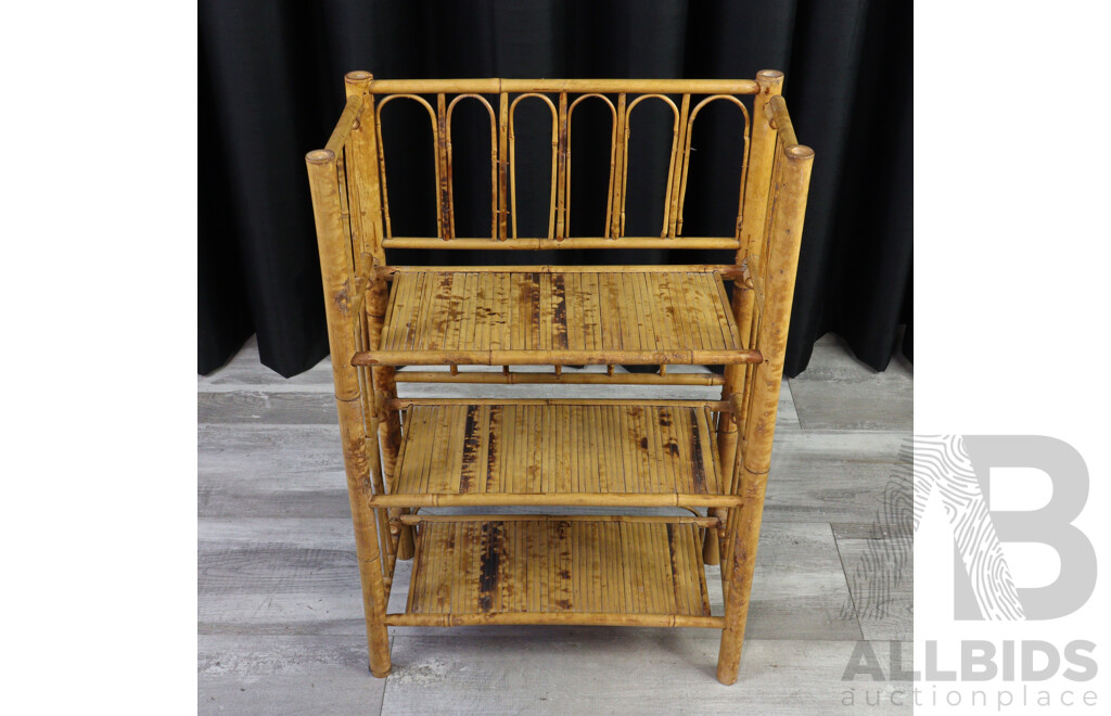 Vintage Cane Open Shelf