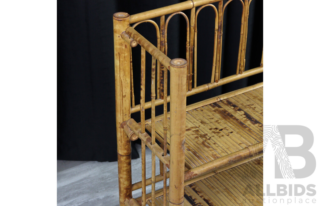 Vintage Cane Open Shelf