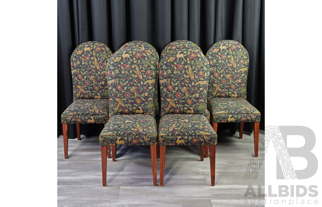 Good Set of Six Upholstered Dining Chairs
