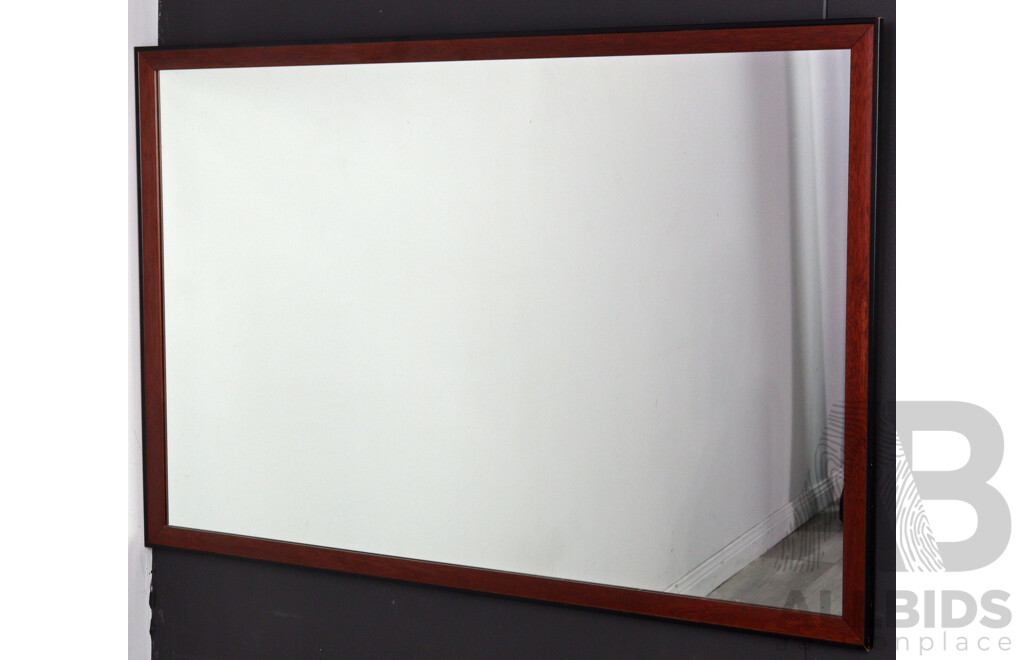 Single Wall Mirror with Teak Frame