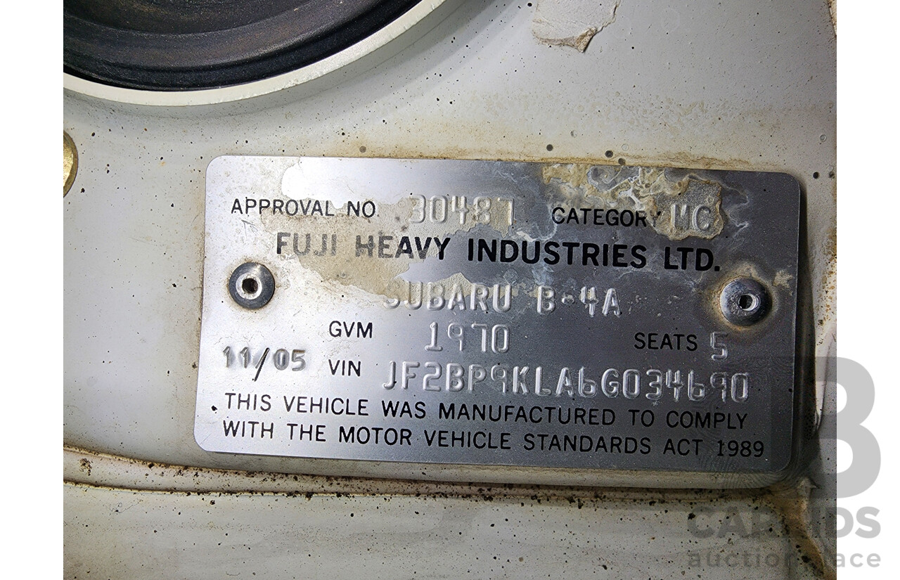 11/2005 Subaru Outback 2.5i MY05 4d Wagon White 2.5L