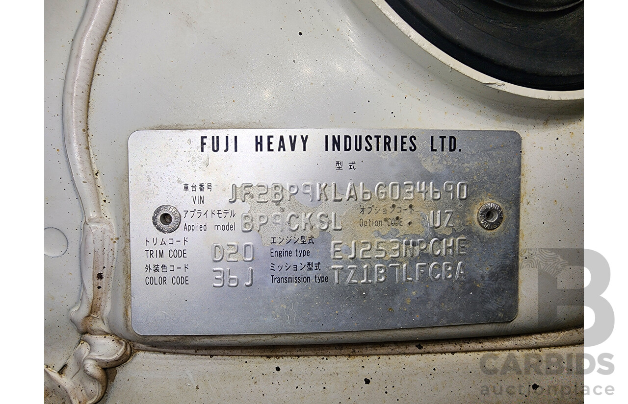 11/2005 Subaru Outback 2.5i MY05 4d Wagon White 2.5L